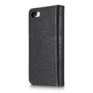 Θήκη iPhone 7 / iPhone 8 / SE (2020) DG.MING Split Leather με αποσπώμενη πλάτη Flip Wallet δερματίνη μαύρο - Image 4