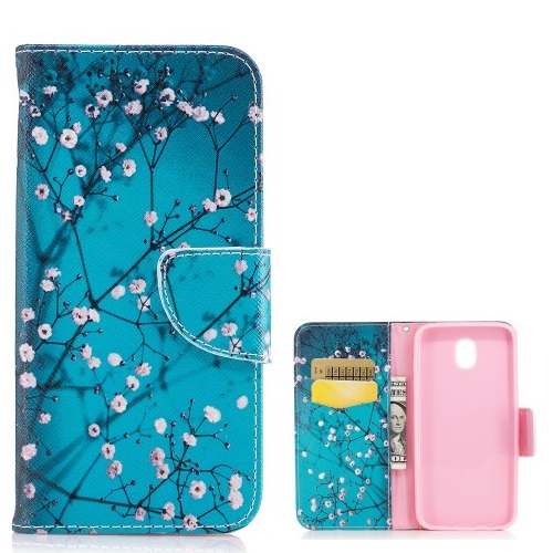 Θήκη SAMSUNG Galaxy J3 (2017) OEM σχέδιο Tree with Flowers Flip Wallet δερματίνη