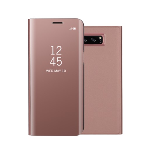 Θήκη SAMSUNG Galaxy Note 8 OEM Mirror Surface View Stand Case Cover Flip Window δερματίνη ροζ