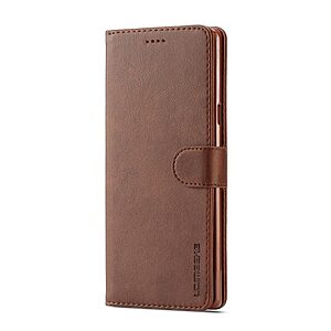 Θήκη SAMSUNG Galaxy Note 9 LC.IMEEKE PU Leather Series με βάση στήριξης, υποδοχές καρτών και μαγνητικό κούμπωμα Flip Wallet δερματίνη καφέ - Image 3