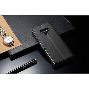 Θήκη SAMSUNG Galaxy Note 9 LC.IMEEKE PU Leather Series με βάση στήριξης, υποδοχές καρτών και μαγνητικό κούμπωμα Flip Wallet δερματίνη μαύρο - Image 5