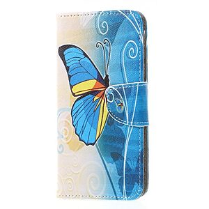 Θήκη Huawei Mate 20 Lite OEM σχέδιο Blue Butterfly με βάση στήριξης, υποδοχές καρτών και μαγνητικό κούμπωμα flip wallet δερματίνη - Image 3