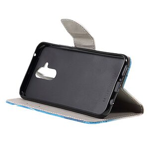 Θήκη Huawei Mate 20 Lite OEM σχέδιο Blue Butterfly με βάση στήριξης, υποδοχές καρτών και μαγνητικό κούμπωμα flip wallet δερματίνη - Image 4