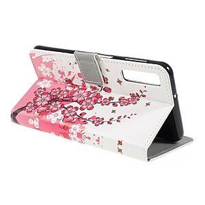 Θήκη Samsung Galaxy A7 (2018) OEM σχέδιο Peach Flower με βάση στήριξης, υποδοχές καρτών και μαγνητικό κούμπωμα Flip Wallet δερματίνη - Image 5