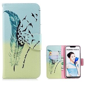 Θήκη Huawei P Smart Plus OEM σχέδιο Feather & birds με βάση στήριξης