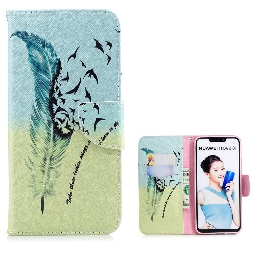 Θήκη Huawei P Smart Plus OEM σχέδιο Feather & birds με βάση στήριξης