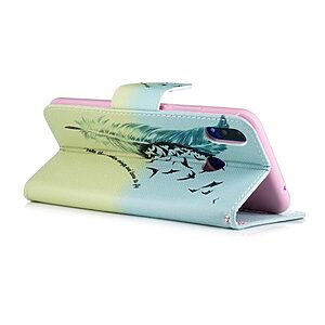 Θήκη Huawei P Smart Plus OEM σχέδιο Feather & birds με βάση στήριξης, υποδοχές καρτών και μαγνητικό κούμπωμα Flip Wallet δερματίνη - Image 5
