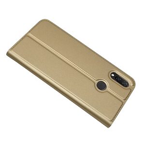 Θήκη Huawei P Smart Plus Mad Mask Skin Pro Series με βάση στήριξης, υποδοχή καρτών και μαγνητικό κούμπωμα Flip Wallet δερματίνη χρυσό - Image 4