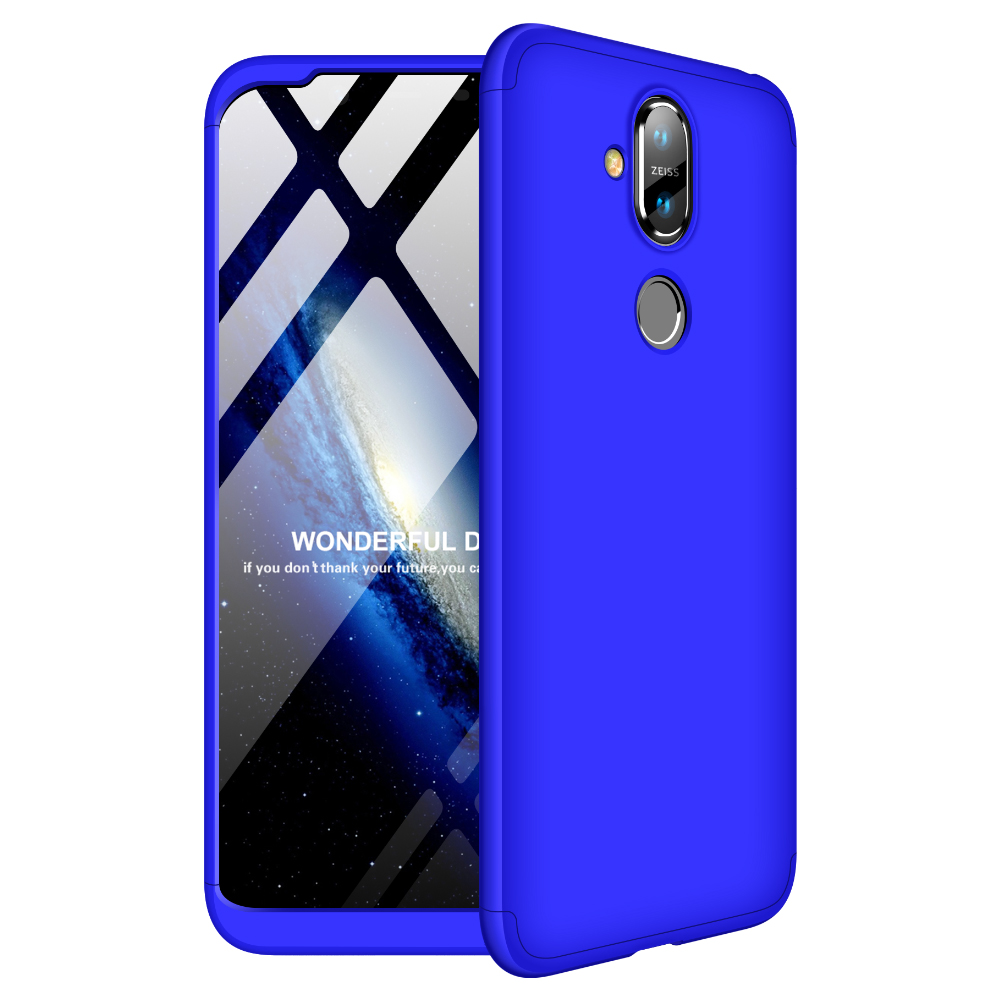 Θήκη Nokia 8.1 GKK Full body Protection 360° από σκληρό πλαστικό μπλε