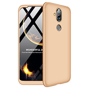 Θήκη Nokia 8.1 GKK Full body Protection 360° από σκληρό πλαστικό χρυσό