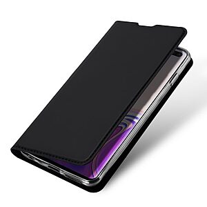 Θήκη Samsung Galaxy S10 Plus DUX DUCIS Skin Pro Series με βάση στήριξης, υποδοχή καρτών και μαγνητικό κούμπωμα Flip Wallet δερματίνη μαύρο - Image 4