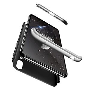 Θήκη Huawei Y7 Pro (2019) GKK Full body Protection 360° από σκληρό πλαστικό μαύρο / ασημί - Image 3