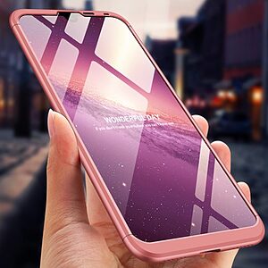 Θήκη Huawei Y7 Pro (2019) GKK Full body Protection 360° από σκληρό πλαστικό ροζ χρυσό - Image 4