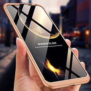Θήκη Huawei Y7 Pro (2019) GKK Full body Protection 360° από σκληρό πλαστικό χρυσό - Image 4