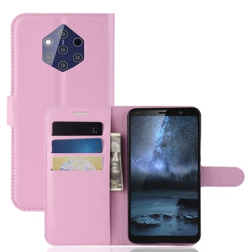 Θήκη Nokia 9 PureView OEM Litchi Texture Leather με βάση στήριξης
