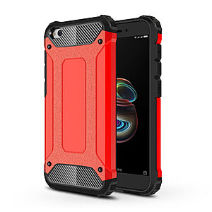 Θήκη Xiaomi Redmi Go OEM Armor Guard Hybrid από σκληρό πλαστικό και TPU Πλάτη κόκκινο