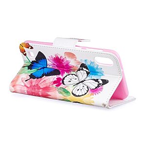 Θήκη Samsung Galaxy A10 OEM σχέδιο Vivid Butterflies με βάση στήριξης, υποδοχές καρτών και μαγνητικό κούμπωμα Flip Wallet δερματίνη - Image 4
