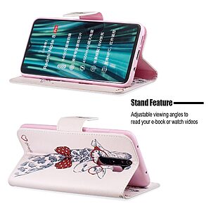 Θήκη Xiaomi Redmi Note 8 Pro OEM Giraffe με βάση στήριξης, υποδοχές καρτών και μαγνητικό κούμπωμα Flip Wallet δερματίνη - Image 5