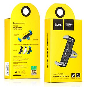 Βάση στήριξης αυτοκινήτου για αεραγωγό HOCO CPH01 συσκευές 55mm-85mm πλάτος- μαύρη - Image 5