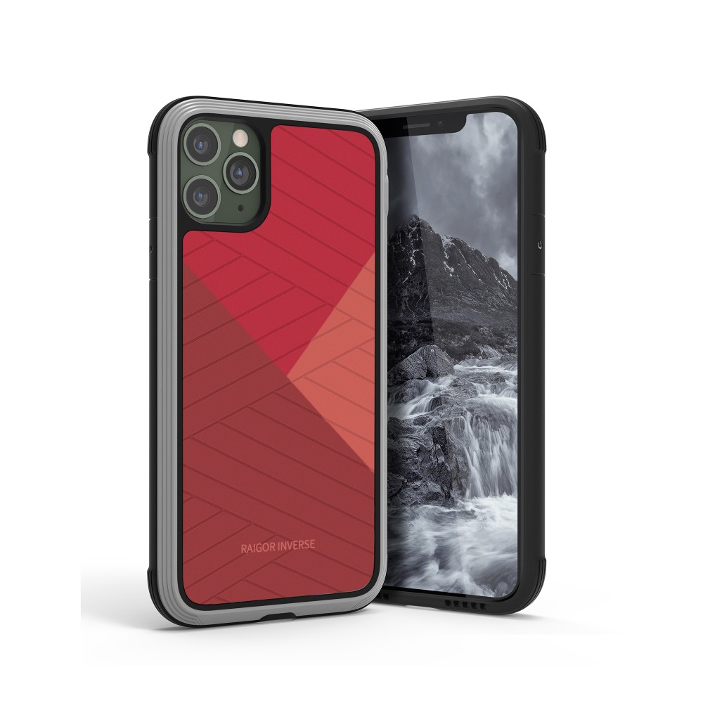Θήκη iPhone 11 Pro Max RAIGOR INVERSE Beckley Series Πλάτη Premium Drop-Proof από σκληρό TPU κόκκινο