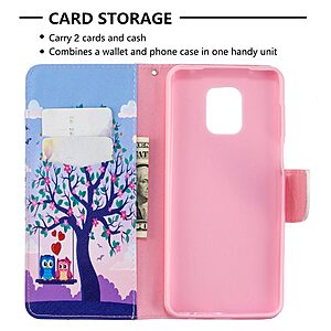 Θήκη Xiaomi Redmi Note 9s / Note 9 Pro / Note 9 Pro Max OEM Swinging Owls με βάση στήριξης, υποδοχές καρτών και μαγνητικό κούμπωμα Flip Wallet από συνθετικό δέρμα και TPU - Image 3