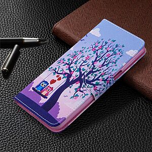 Θήκη Xiaomi Redmi Note 9s / Note 9 Pro / Note 9 Pro Max OEM Swinging Owls με βάση στήριξης, υποδοχές καρτών και μαγνητικό κούμπωμα Flip Wallet από συνθετικό δέρμα και TPU - Image 4