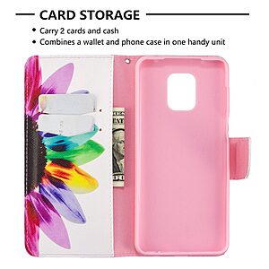 Θήκη Xiaomi Redmi Note 9s / Note 9 Pro / Note 9 Pro Max OEM Colorful Petals με βάση στήριξης, υποδοχές καρτών και μαγνητικό κούμπωμα Flip Wallet από συνθετικό δέρμα και TPU - Image 3