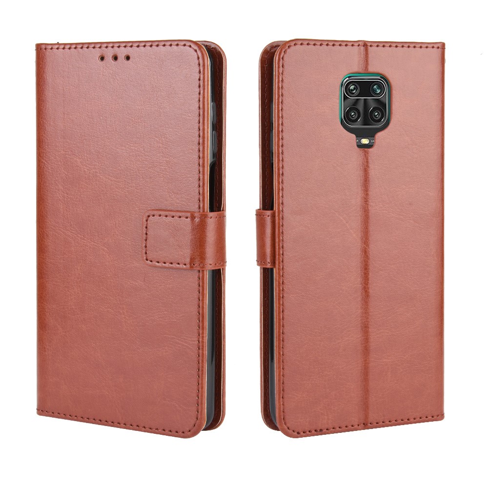Θήκη Xiaomi Redmi Note 9S OEM Crazy Horse Leather με βάση στήριξης
