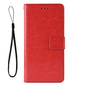 Θήκη Xiaomi Redmi Note 9s / Note 9 Pro / Note 9 Pro Max OEM Crazy Horse Leather με βάση στήριξης, υποδοχές καρτών και μαγνητικό κούμπωμα Flip Wallet δερματίνη κόκκινο - Image 3