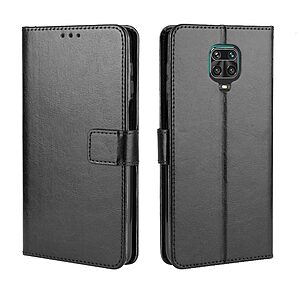 Θήκη Xiaomi Redmi Note 9S OEM Crazy Horse Leather με βάση στήριξης