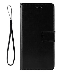 Θήκη Xiaomi Redmi Note 9s / Note 9 Pro / Note 9 Pro Max OEM Crazy Horse Leather με βάση στήριξης, υποδοχές καρτών και μαγνητικό κούμπωμα Flip Wallet δερματίνη μαύρο - Image 3