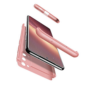 Θήκη GKK Full body Protection 360° από σκληρό πλαστικό για Samsung Galaxy S20 ροζ χρυσό - Image 3