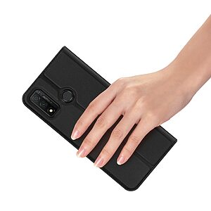 Θήκη Huawei P Smart (2020) DUX DUCIS Skin Pro Series με βάση στήριξης, υποδοχή καρτών και μαγνητικό κούμπωμα Flip Wallet από συνθετικό δέρμα και TPU μαύρο - Image 4