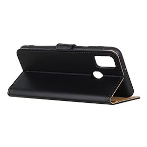Θήκη Huawei P Smart (2020) Mad Mask Leather Wallet Case με βάση στήριξης, υποδοχές καρτών και μαγνητικό κούμπωμα Flip Wallet από συνθετικό δέρμα μαύρο - Image 4