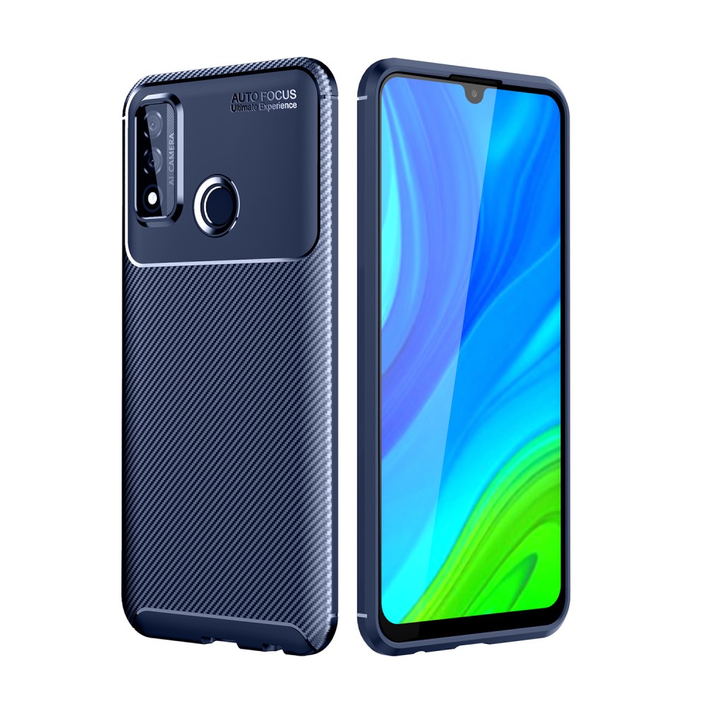 Θήκη Huawei P Smart (2020) OEM Beetle Series Carbon Fiber Πλάτη TPU μπλε