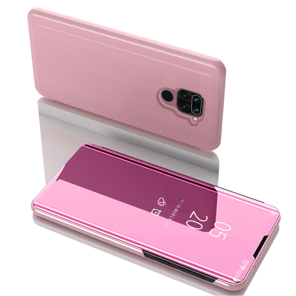 Θήκη Xiaomi Redmi Note 9 OEM Mirror Surface View Stand Case Cover Flip Window ροζ χρυσό Θήκη Xiaomi Redmi Note 9 OEM Mirror Surface View Stand Case Cover Flip Window ροζ χρυσό