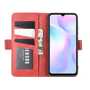 Θήκη Xiaomi Redmi 9A / 9AT Mad Mask Leather Wallet Case V2 με βάση στήριξης, υποδοχές καρτών και μαγνητικό κούμπωμα Flip Wallet από συνθετικό δέρμα κόκκινο - Image 5
