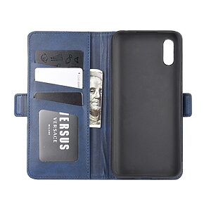 Θήκη Xiaomi Redmi 9A / 9AT Mad Mask Leather Wallet Case V2 με βάση στήριξης, υποδοχές καρτών και μαγνητικό κούμπωμα Flip Wallet από συνθετικό δέρμα μπλε - Image 4