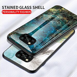 Θήκη Xiaomi Poco X3 NFC / X3 Pro OEM σχέδιο Marble με Πλάτη Tempered Glass και TPU σμαραγδί - Image 5