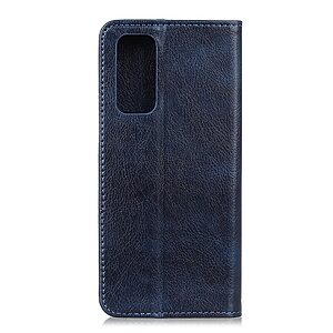 Θήκη Huawei P Smart (2021) OEM Litchi Skin Series με βάση στήριξης, υποδοχή καρτών και μαγνητικό κούμπωμα Flip Wallet από συνθετικό δέρμα και TPU μπλε - Image 3