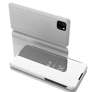 Θήκη Huawei Y5p OEM Mirror Surface Series Flip Window δερματίνη χρυσό ασημί