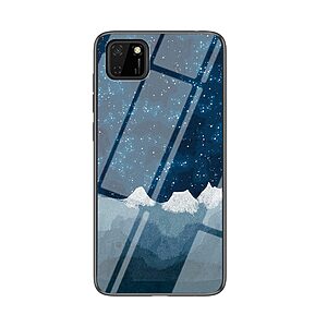 Θήκη Huawei Y5p OEM σχέδιο Sky Full Of Stars με πλάτη από Tempered Glass και εσωτερικό TPU