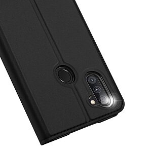 Θήκη Samsung Galaxy M11 DUX DUCIS Skin Pro Series με βάση στήριξης, υποδοχή καρτών και μαγνητικό κούμπωμα Flip Wallet από συνθετικό δέρμα και TPU μαύρο - Image 3