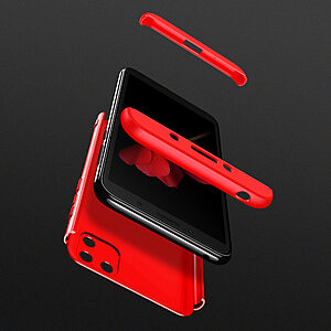 Θήκη GKK Full body Protection 360° από σκληρό πλαστικό για Huawei Y5p κόκκινο - Image 3