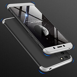 Θήκη GKK Full body Protection 360° από σκληρό πλαστικό για Huawei Y5p μαύρο / ασημί - Image 4