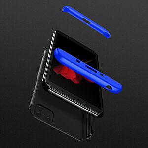 Θήκη GKK Full body Protection 360° από σκληρό πλαστικό για Huawei Y5p μαύρο / μπλε - Image 3