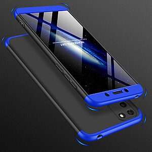 Θήκη GKK Full body Protection 360° από σκληρό πλαστικό για Huawei Y5p μαύρο / μπλε - Image 4