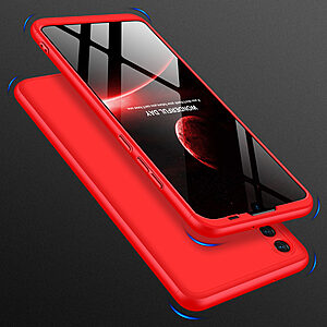 Θήκη GKK Full body Protection 360° από σκληρό πλαστικό για Huawei Y6p κόκκινο - Image 4