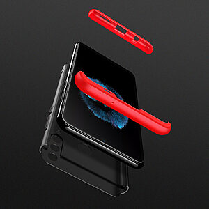 Θήκη GKK Full body Protection 360° από σκληρό πλαστικό για Huawei Y6p μαύρο / κόκκινο - Image 3