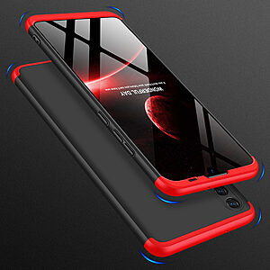 Θήκη GKK Full body Protection 360° από σκληρό πλαστικό για Huawei Y6p μαύρο / κόκκινο - Image 4